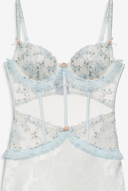 For Love and Lemons - Maribel Maxi Slip Dress - Blue