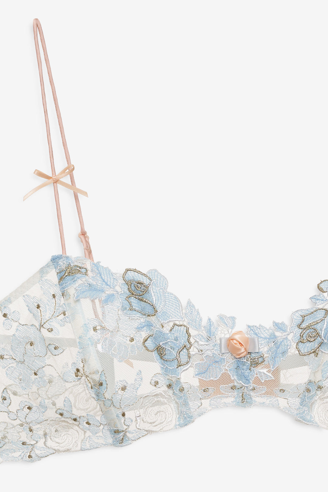 For Love and Lemons - Winter Roses Bra - Blue