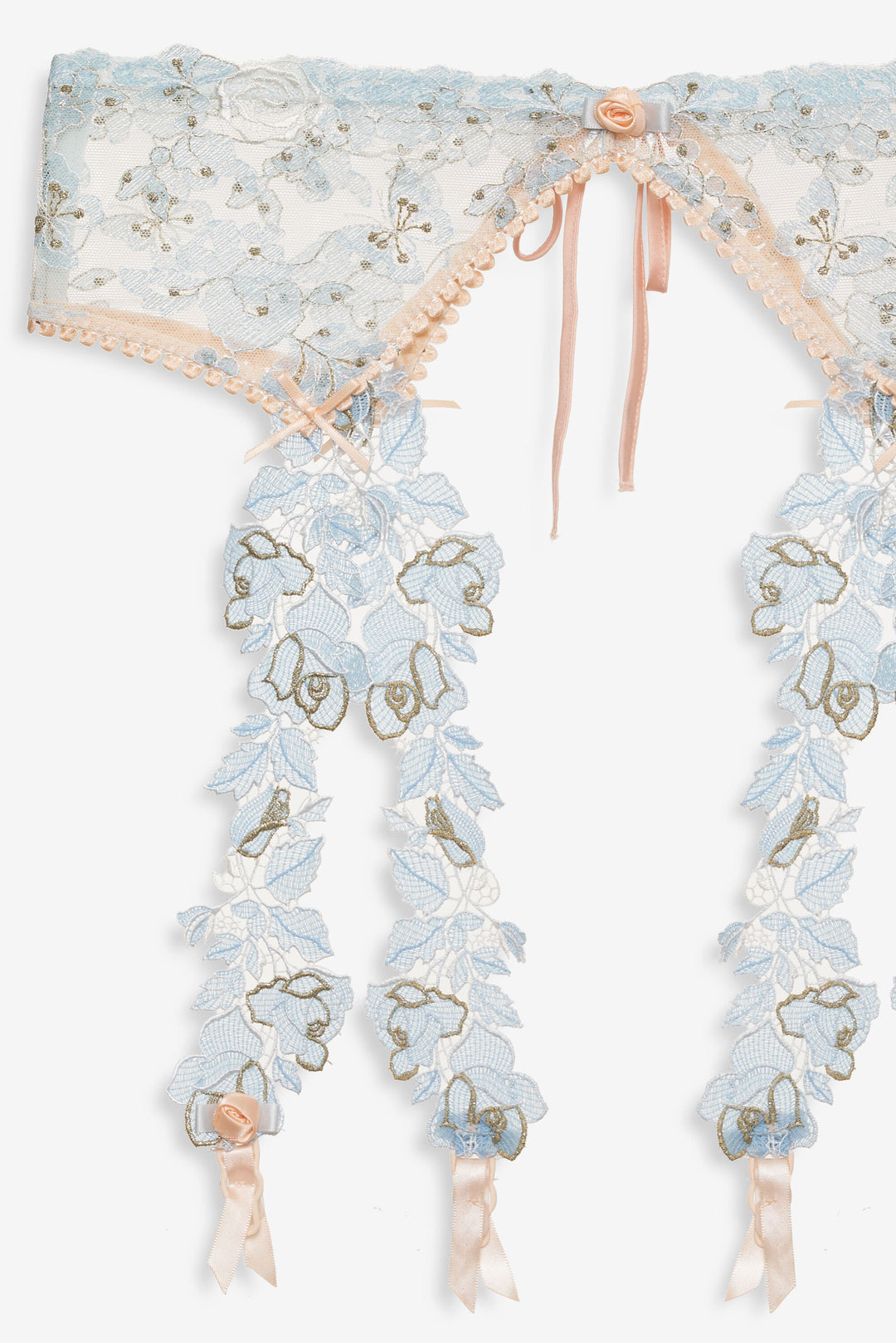 For Love and Lemons - Winter Roses Garter Belt - Blue
