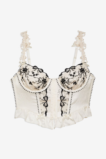 For Love and Lemons - Bow Time Bustier - Cream