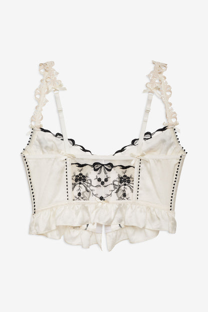 For Love and Lemons - Bow Time Bustier - Cream