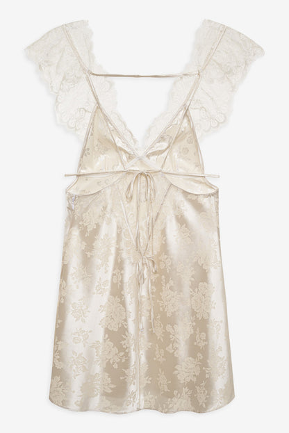For Love and Lemons - Audrey Mini Slip Dress - Cream