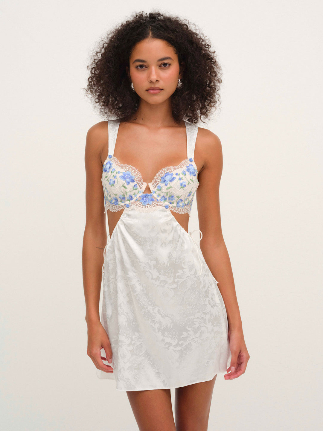 For Love and Lemons - Festival Rose Slip Dress - Blue