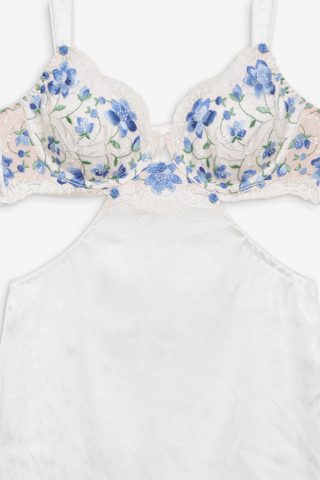 For Love and Lemons - Festival Rose Slip Dress - Blue