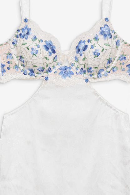 For Love and Lemons - Festival Rose Slip Dress - Blue