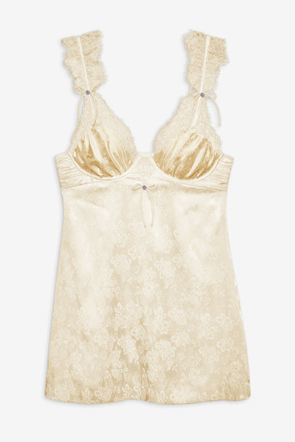 For Love and Lemons - Victoria Slip Dress - Cream