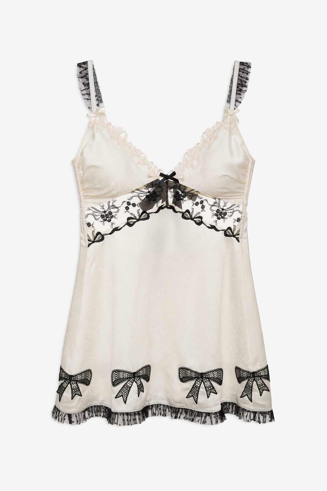 For Love and Lemons - Bow Time Slip Dress - Cream