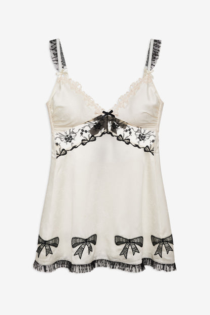 For Love and Lemons - Bow Time Slip Dress - Cream