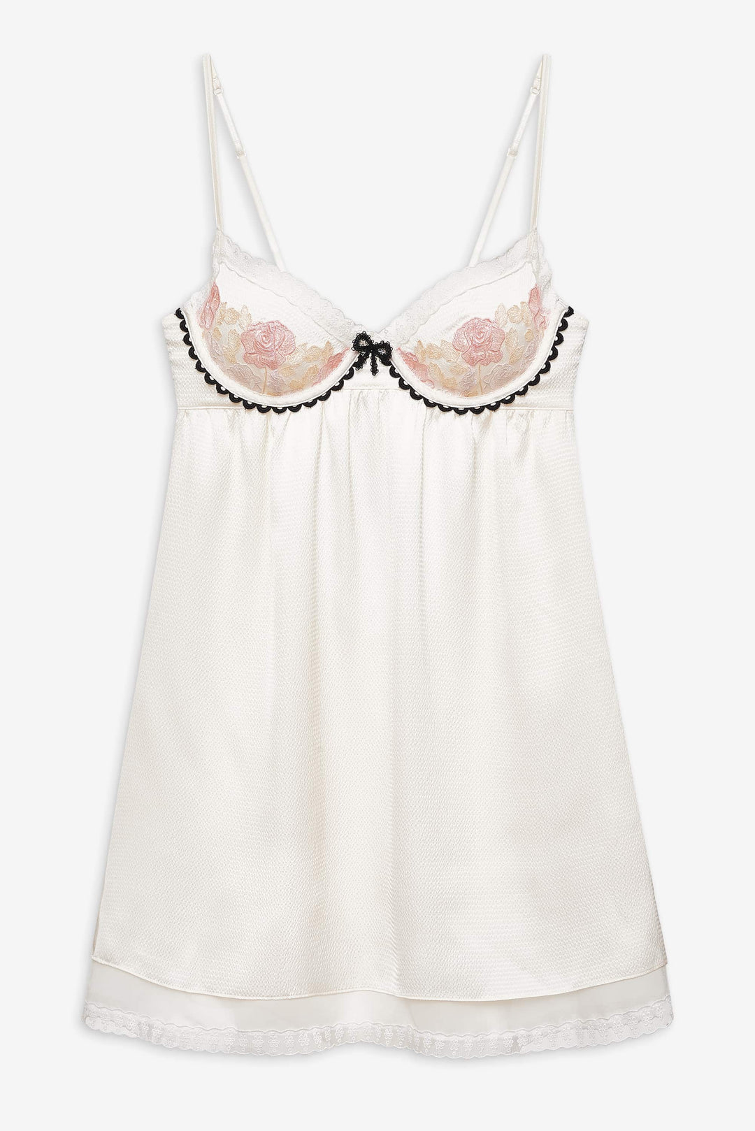 For Love and Lemons - Evie Floral Slip Dress - Cream