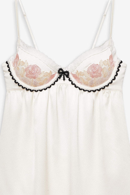 For Love and Lemons - Evie Floral Slip Dress - Cream