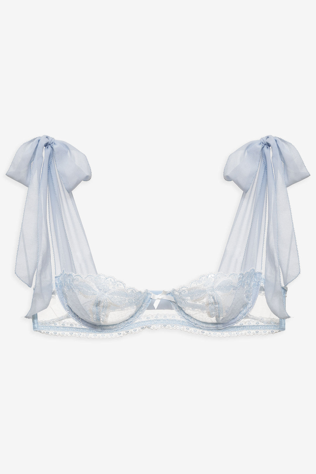 For Love and Lemons - Blair Bow Underwire Bra - Blue