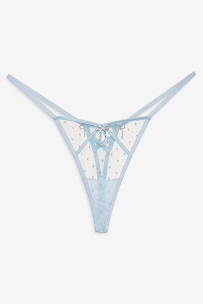 For Love and Lemons - Izzy Thong Panty - Blue