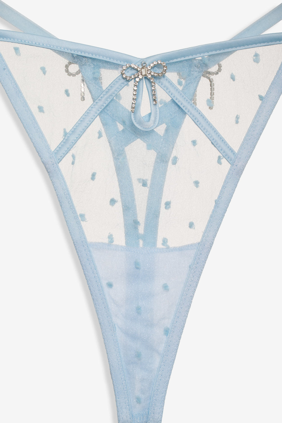 For Love and Lemons - Izzy Thong Panty - Blue