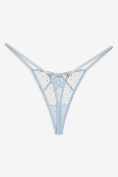 For Love and Lemons - Izzy Thong Panty - Blue