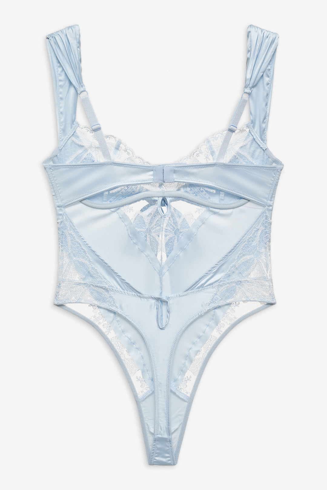 For Love and Lemons - Blair Bow Bodysuit - Blue