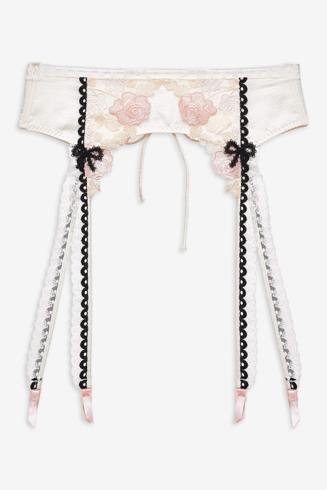 For Love and Lemons - Evie Floral Garter Belt - Cream