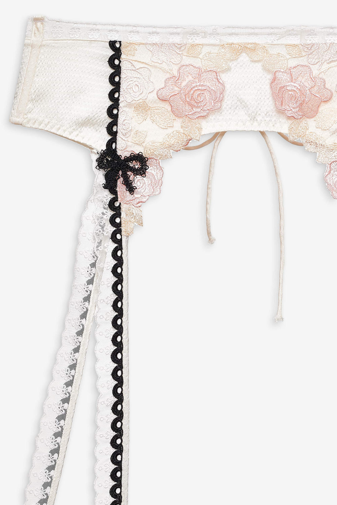 For Love and Lemons - Evie Floral Garter Belt - Cream