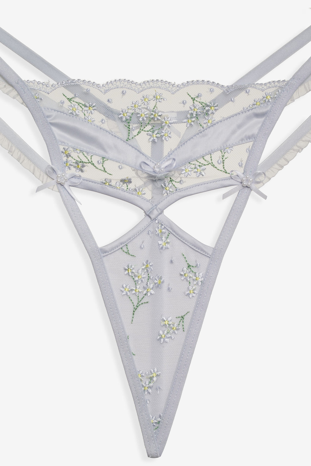For Love and Lemons - Baby's Breath Thong Panty - Blue