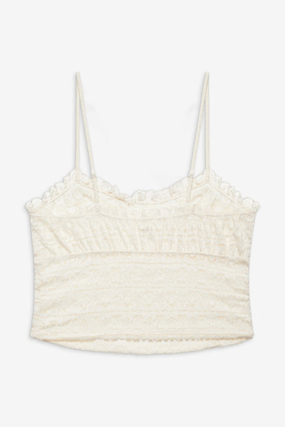 For Love and Lemons - Reba Sleep Top - White
