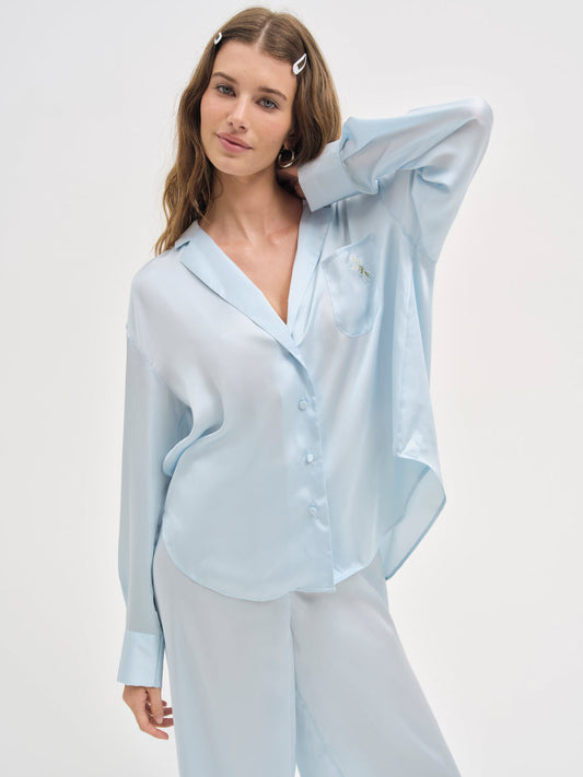 For Love and Lemons - Everyday Pajama Top - Blue