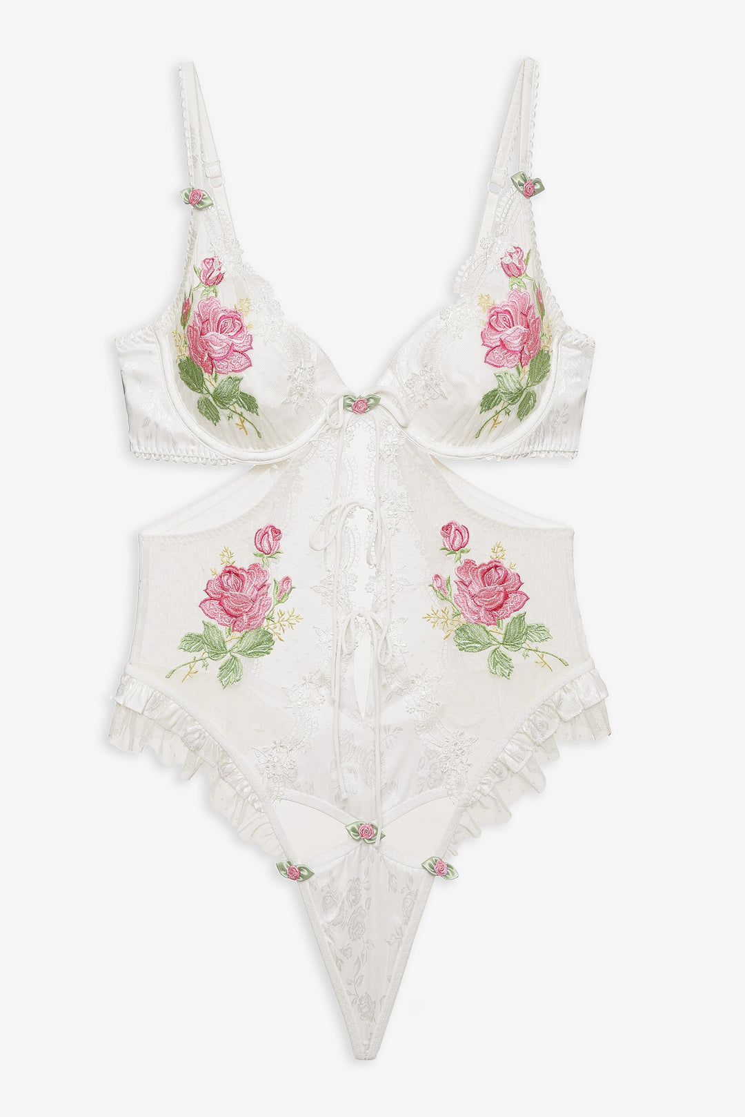 For Love and Lemons - Heirloom Rose Teddy - White