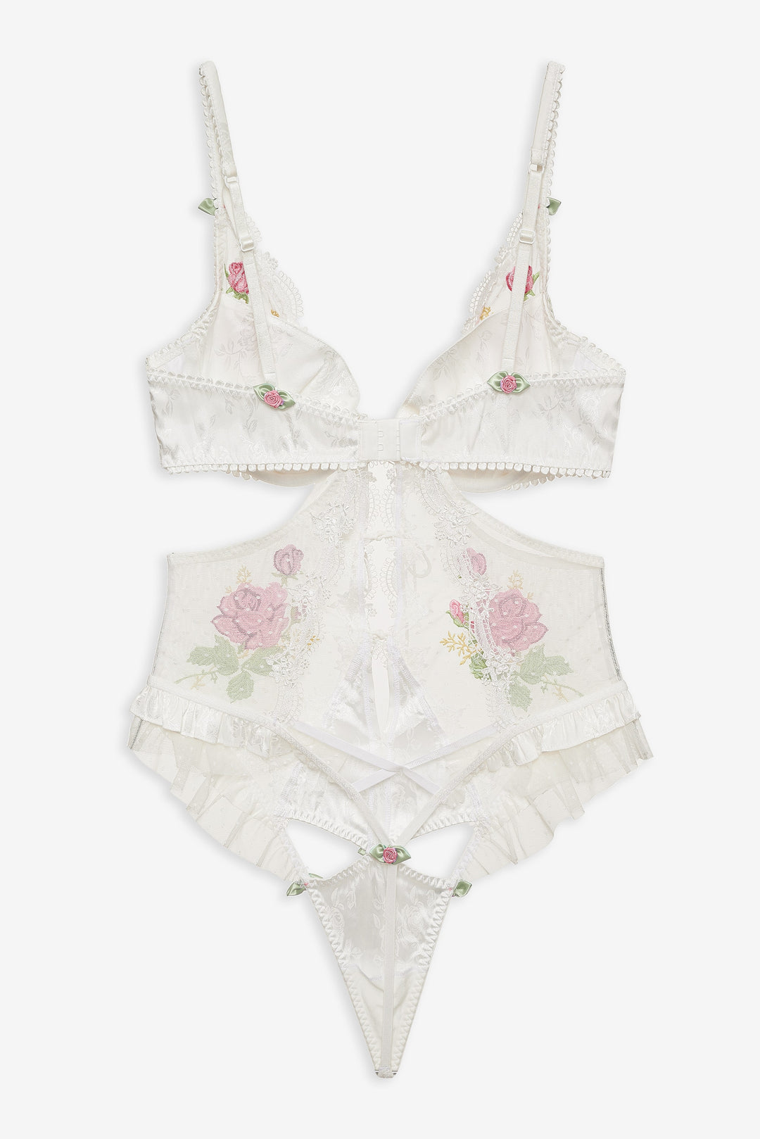 For Love and Lemons - Heirloom Rose Teddy - White