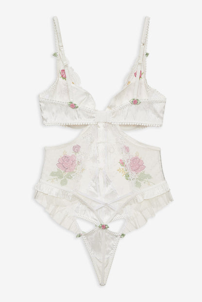 For Love and Lemons - Heirloom Rose Teddy - White