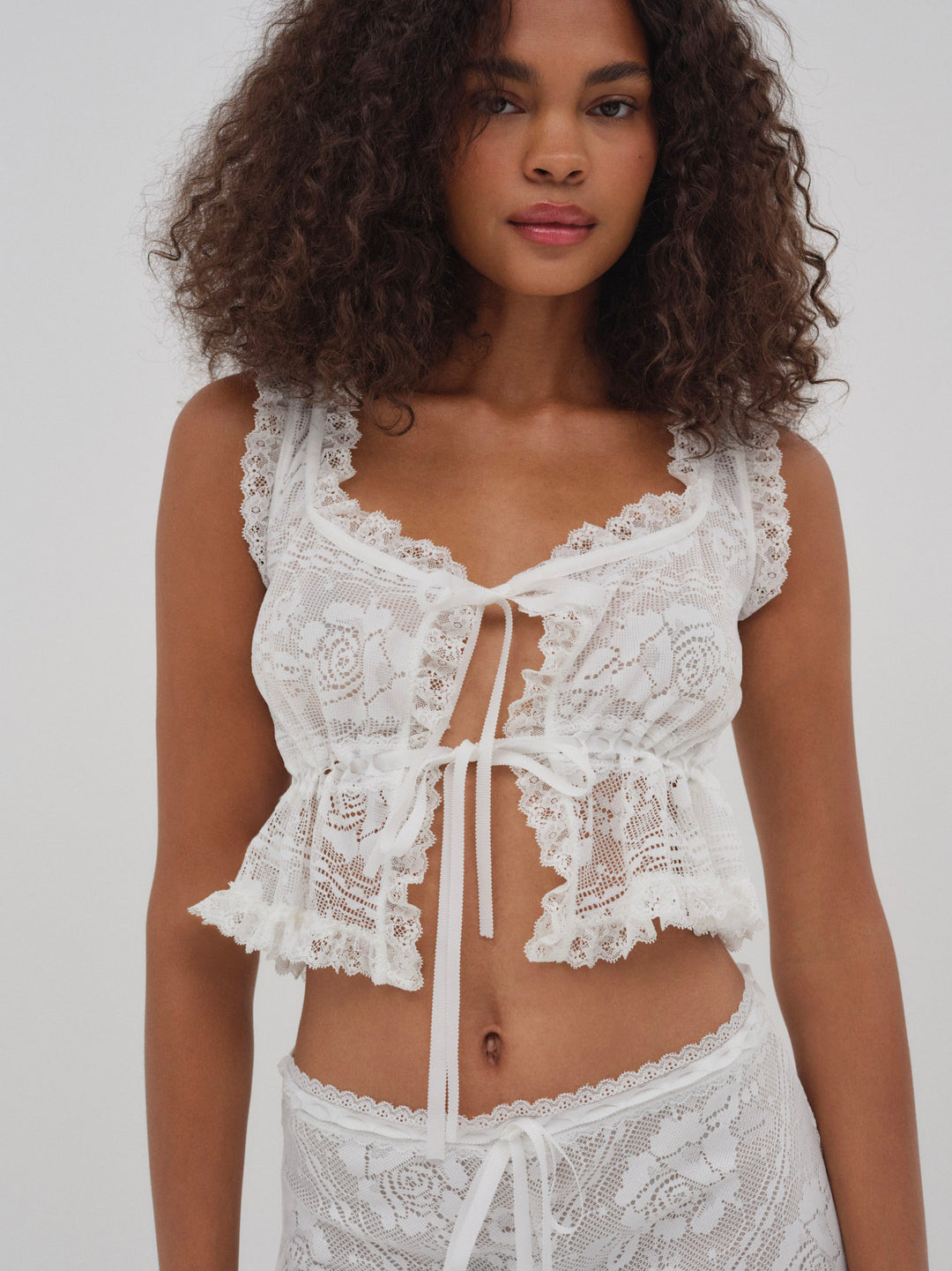For Love and Lemons - Antique Store Lace Top - White