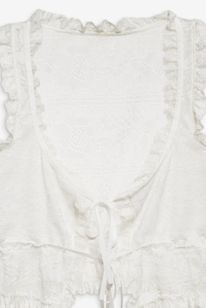 For Love and Lemons - Antique Store Lace Top - White