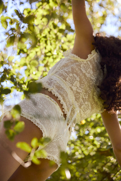 For Love and Lemons - Antique Store Lace Top - White