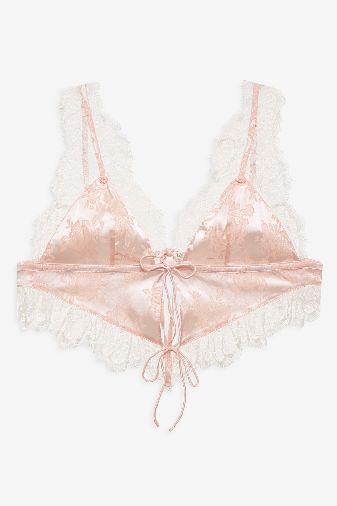 For Love and Lemons - Audrey Jacquard Top - Peach