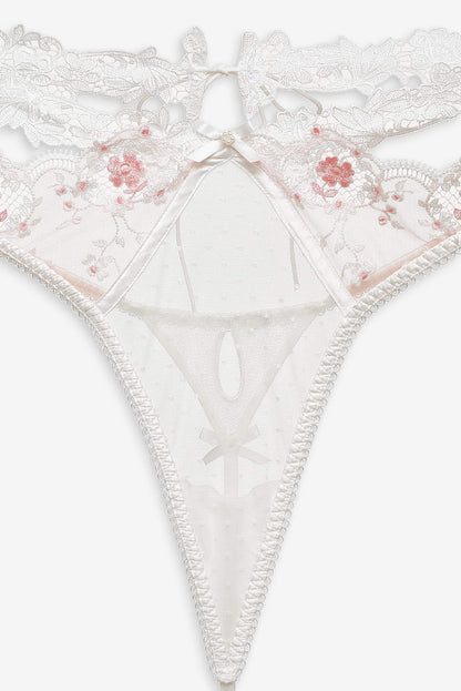 For Love and Lemons - Le Fleur Thong Panty - Peach