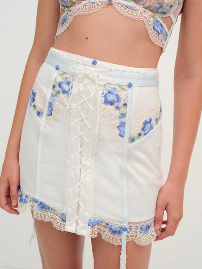 For Love and Lemons - Festival Rose Skirt - Blue