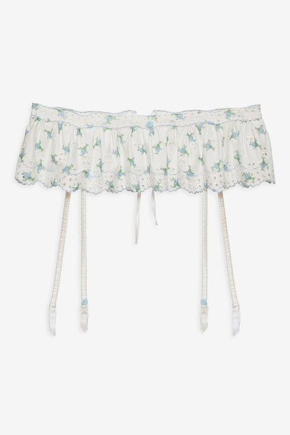 For Love and Lemons - Budding Blossom Garter Belt - White