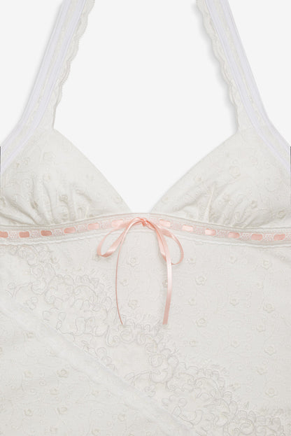 For Love and Lemons - Summer Swirl Eyelet Slip Dress - White