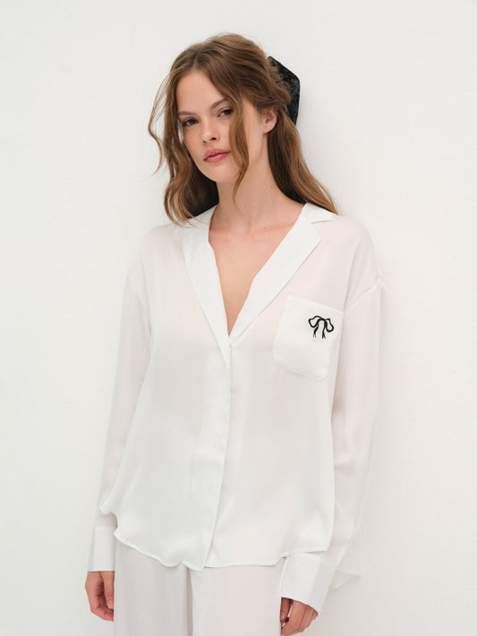 For Love and Lemons - Everyday PJ Top - White