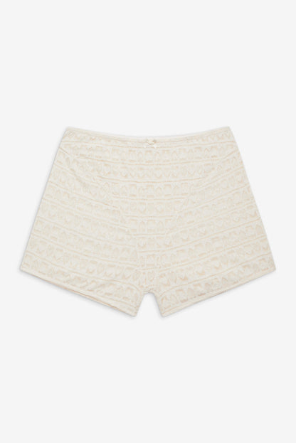 For Love and Lemons - Reba Sleep Boyshort - White