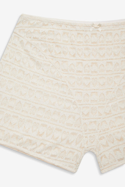 For Love and Lemons - Reba Sleep Boyshort - White