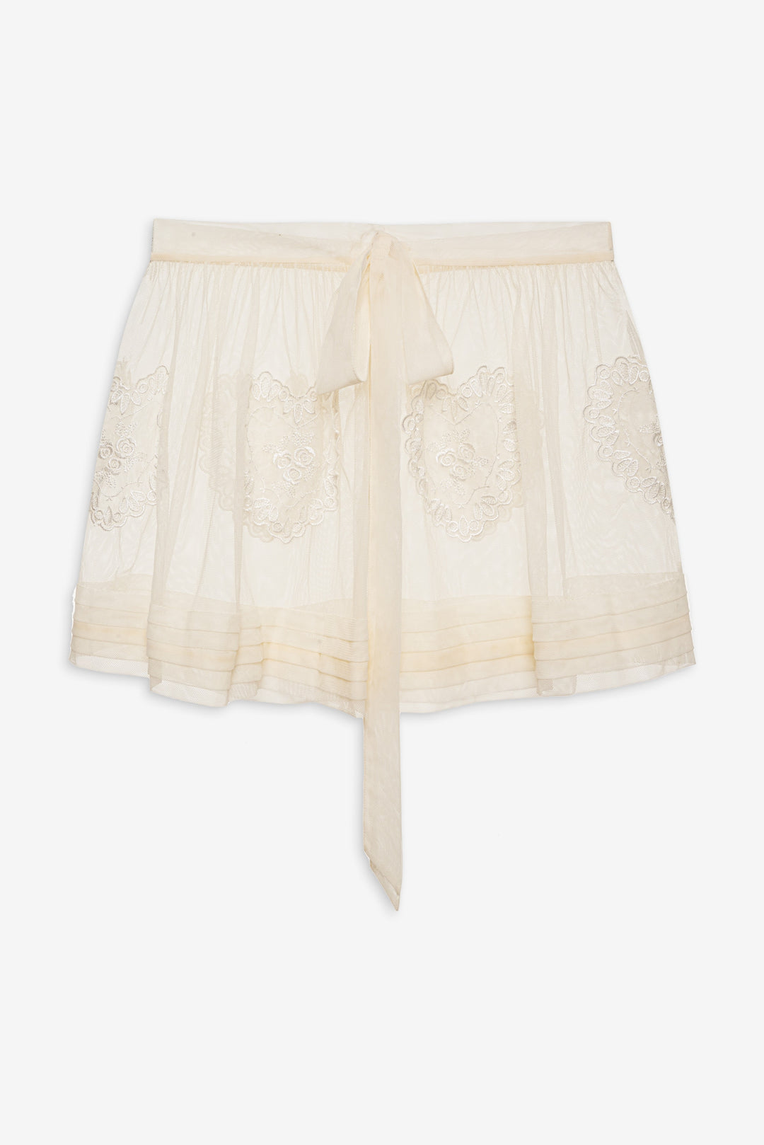 For Love and Lemons - Vintage Embroidery Skirt - White