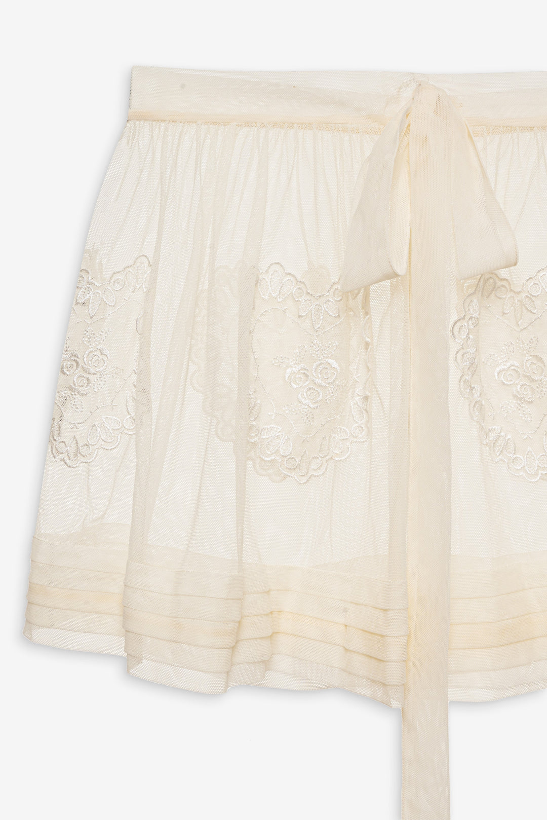 For Love and Lemons - Vintage Embroidery Skirt - White