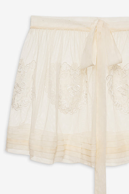 For Love and Lemons - Vintage Embroidery Skirt - White