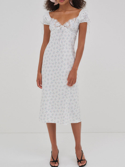 For Love and Lemons - Sweet Escape Midi Slip Dress - White