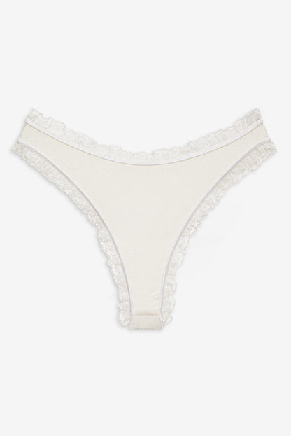 For Love and Lemons - Romy Cheeky Panty - White