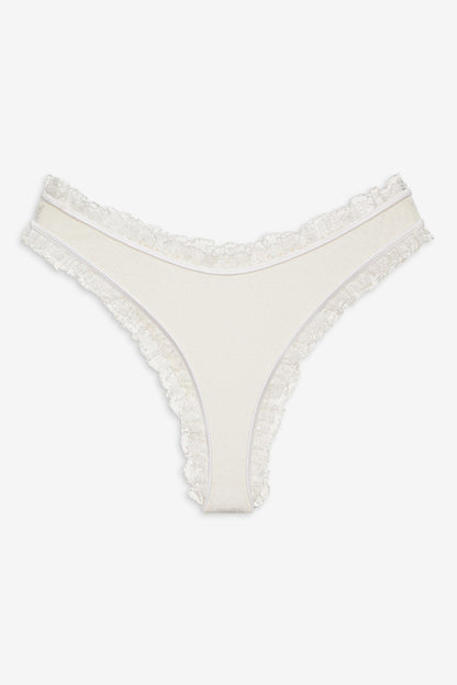 For Love and Lemons - Romy Cheeky Panty - White