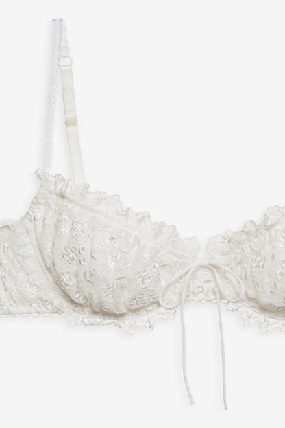 For Love and Lemons - Layer Cake Chiffon Underwire Bra - White