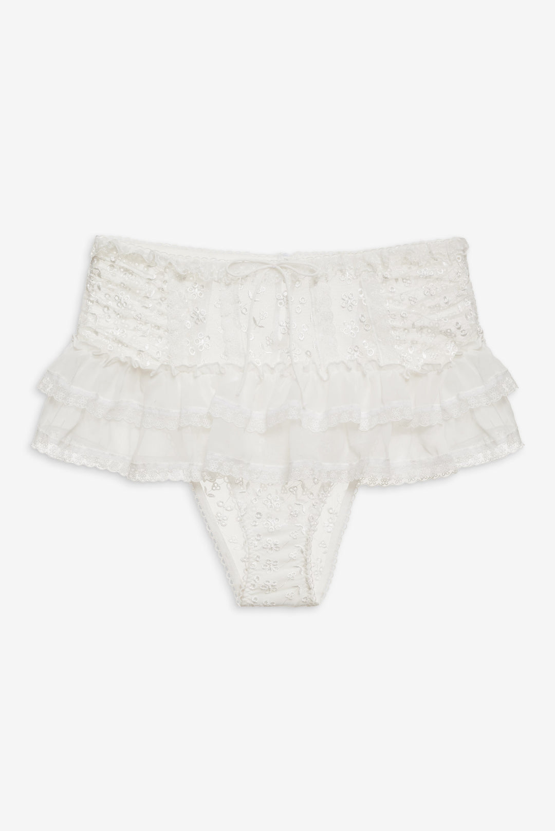 For Love and Lemons - Layer Cake Chiffon Panty - White