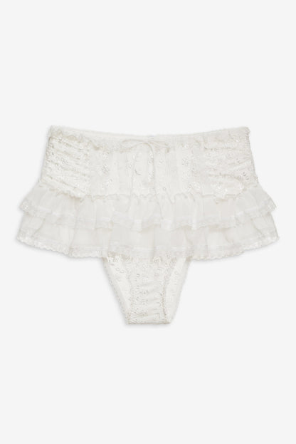 For Love and Lemons - Layer Cake Chiffon Panty - White