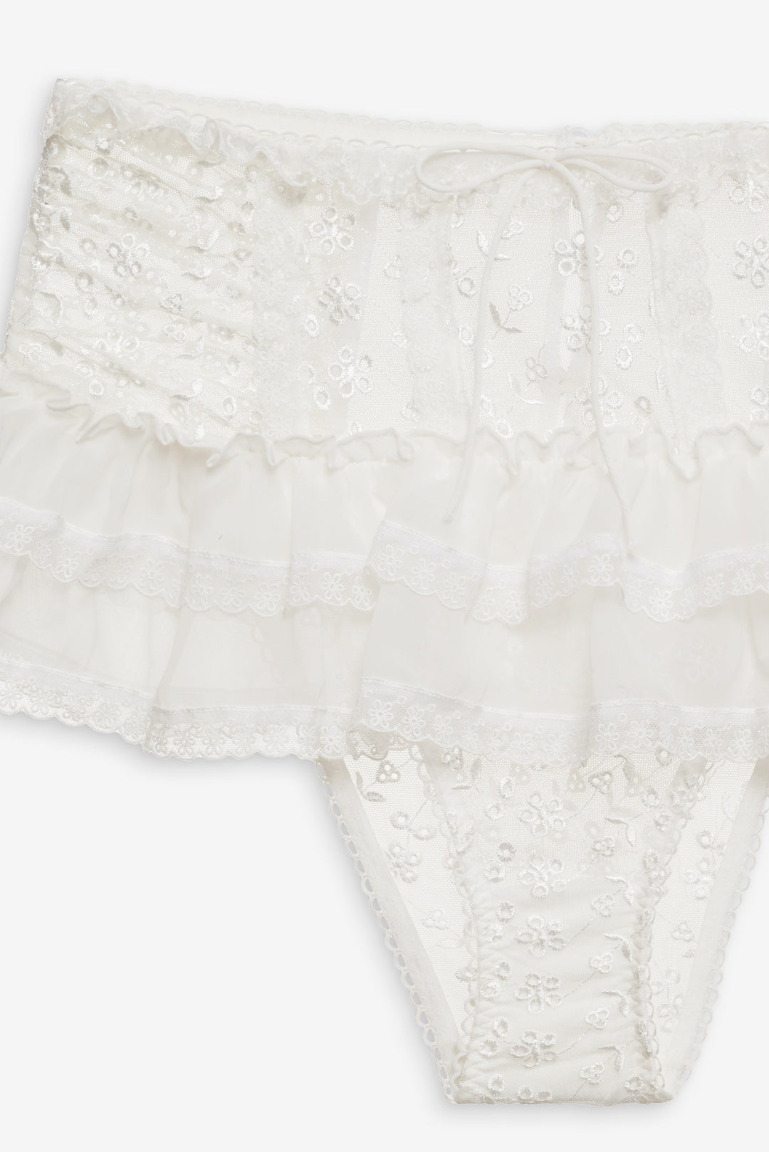 For Love and Lemons - Layer Cake Chiffon Panty - White