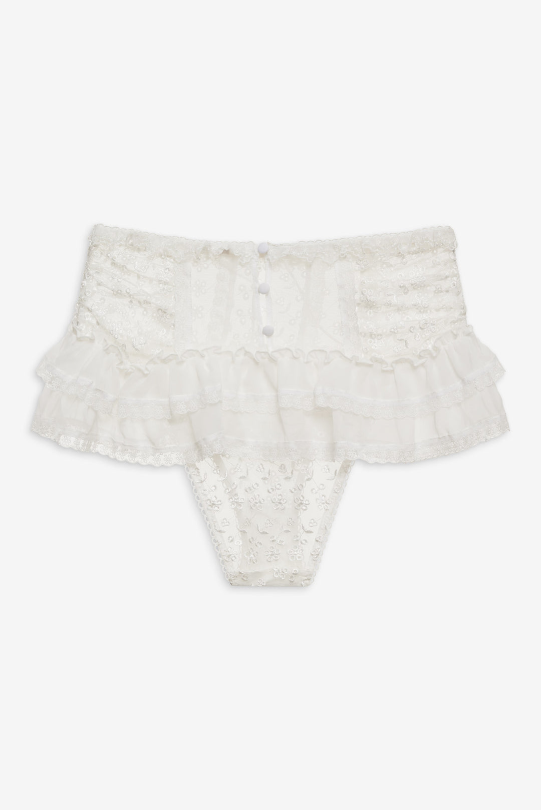 For Love and Lemons - Layer Cake Chiffon Panty - White