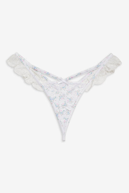 For Love and Lemons - Sweet Escape Thong Panty - White